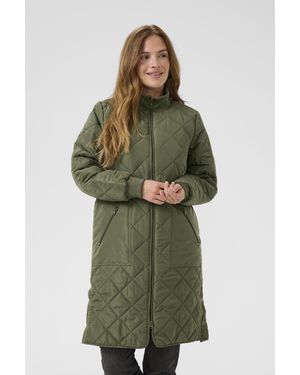 Kaffe Kavilla Padded Quilted Coat - Green