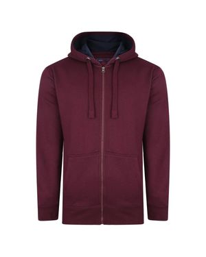 KAM Jeanswear Long Sleeve Full Zip Hoody For - Purple