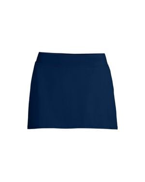 Lands' End Plus Tummy Control Swim Skirt - Blue