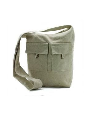 KDMD Tones Two Pocket Canvas Bag-Large, Durable & Stylish - Green