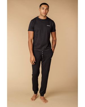Firetrap Cotton 2 Piece Short Sleeve Pyjama Set - Blue