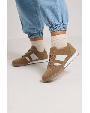 Yours Zig Zag Detail Trainers - Blue