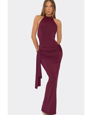 EGO Wrap Sleeveless Wrap Maxi Dress - Red