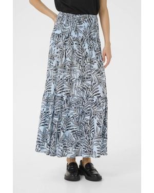Kaffe Kamaxi Smock Waist Maxi Skirt - Blue