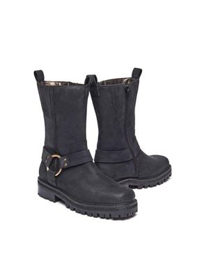 Moshulu 'Firth' Squared Toe Biker Boot - Black