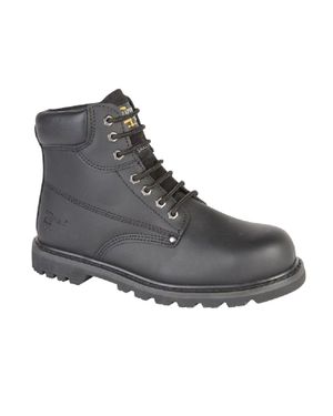 Grafters Padded Safety Toe Cap Boots - Grey