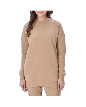 Smart Living Comfortable Casual Polycotton Crew Neck Sweatshirt - Natural