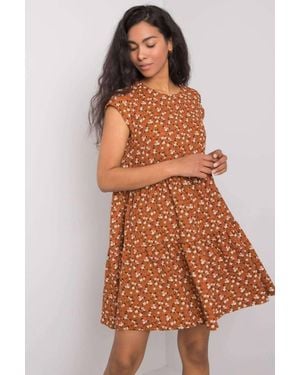 Love Lace Stitch & Soul Loose Fit Short Sleeve Dress - Orange
