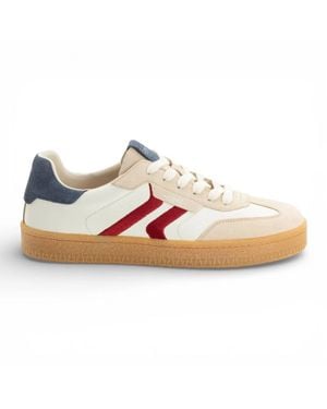 TruClothing Off Leather Stripe Trainer Trainer Shoes - Pink