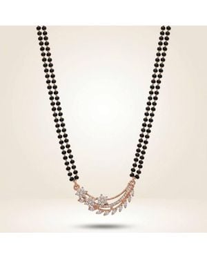 The Colourful Aura Double Strand Plated Mangalsutra Necklace - Metallic