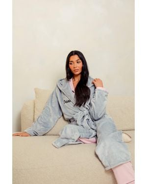 Lulabay Personalised Plush Dressing Gown - Grey