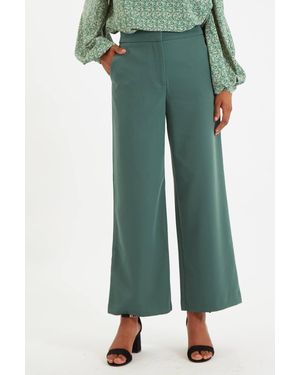 Louche Elina Wide Leg Trouser - Green
