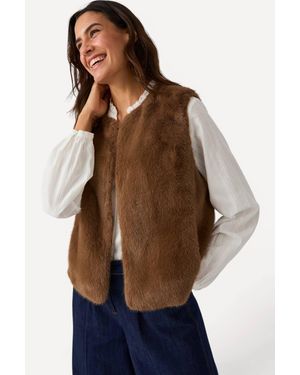 DAMART Faux-Fur Gilet - Brown