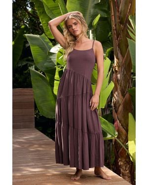 PixieGirl Petite Acid Wash Asymmetric Dress - Green
