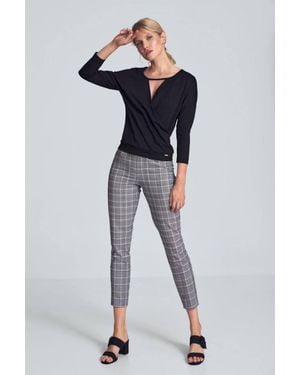 Love Lace Classic Pepite Tapered Long Trousers - Blue