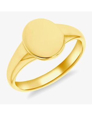 T.H.Baker H.Baker Plated Sterling Oval Signet Ring 8.81.0410 - Yellow