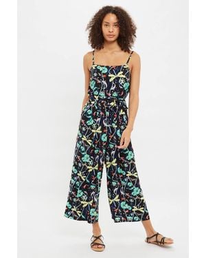 Louche Sikke Pond Print Strappy Jumpsuit - White
