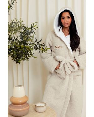 Lulabay Personalised Premium Dressing Gown - Natural