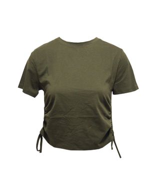 Tridri Ruched Crop Top - Green
