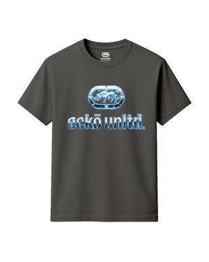 Ecko' Unltd Chrome Back Print T-Shirt - Grey