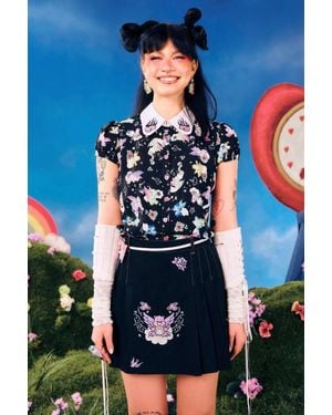 Hell Bunny Care Bears Collaboration Spring Summer Printed Roxi Blouse - Blue