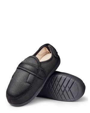 Chums Slippers With Touch & Close Fastening - Black