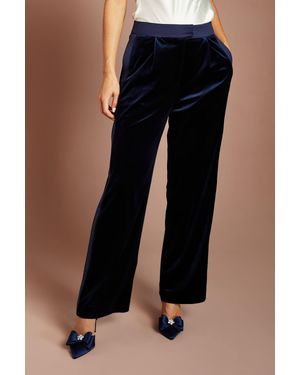 Coast Velvet Twill Side Panel Trouser - Blue