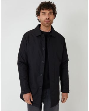 Threadbare Collared Coat - Black