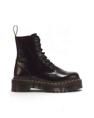 Infinity Leather Dr Martens Jadon Smooth Leather Platform Boots - Black