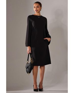 Jolie Moi Midi A Line Dress - Black