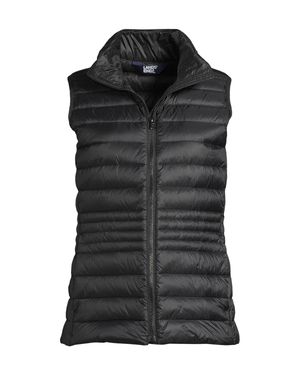 Lands' End Petite Wanderweight Down Ultralight Packable Gilet - Black