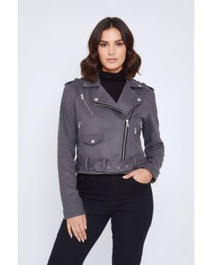 Stylewise Faux Suede Detachable Belt - Grey