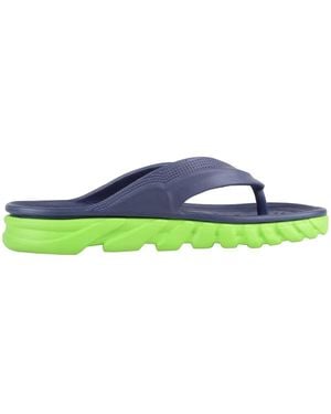 Absolute Footwear Lightweight Durable Slip On Summer Sandals Flip Flop Sliders - Blue