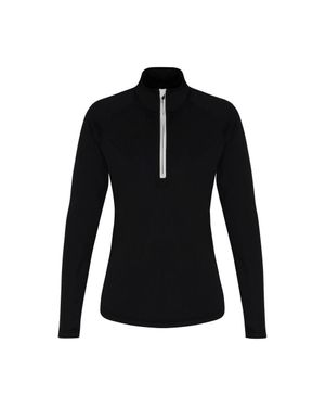 Tridri Long Sleeve Performance Quarter Zip Top - Black