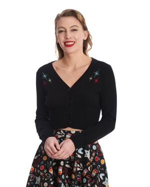Banned Retro Let's Go Bowling Cardigan - Black