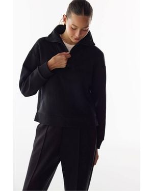 Penti Half-Zip Brushed Sweatshirt - Blue