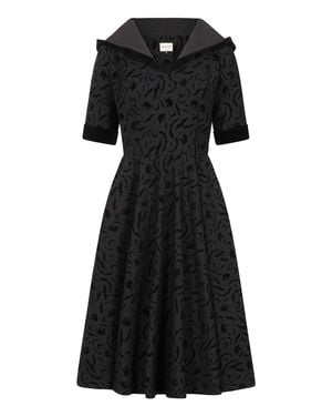 Banned Retro Tara Halloween Night Hooded Dress - Black