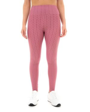 Smart Living Comfortable & Versatile Honeycomb Waffle Leggings - Pink