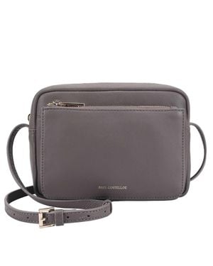 Paul Costelloe Hana Leather Cross Body Bag - Grey