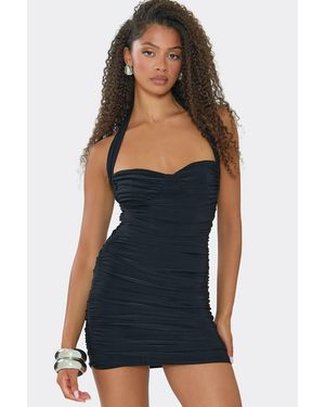 EGO Sleeveless Ruched Mini Dress - Blue