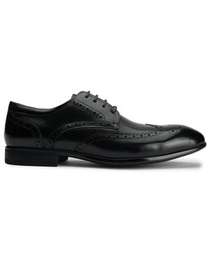Sole Wide Fit Brogue Shoes - Black