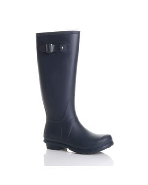 AJVANI Low Heel Wellington Boots Wellies - Blue