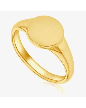 T.H.Baker Plated Sterling Signet Ring - Yellow