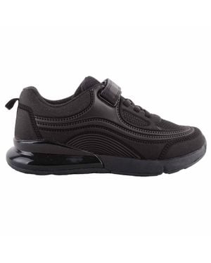 Absolute Footwear Childrens Touch & Close Cushioned Sports Trainers Trainers - Black