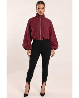 Rebellious Fashion Dayna Sculpt Stirrup Leggings - Red
