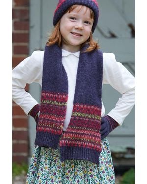 Moshulu 'Mini Tean Scarf' Fairisle Knit Scarf - Blue