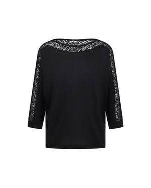 Cecil Long Sleeve T-Shirt Batwing Burnout - Black