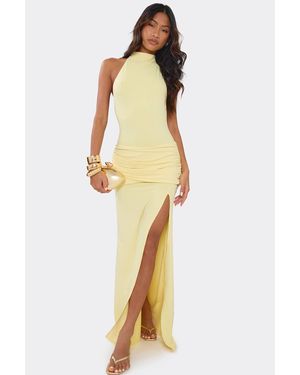 EGO Sleeveless Drape Maxi Dress - Yellow