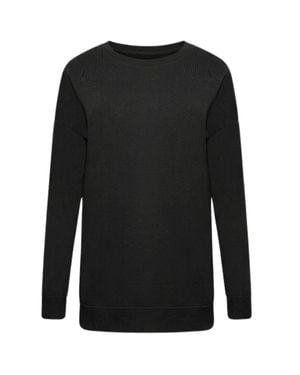 Smart Living Comfortable Casual Polycotton Crew Neck Sweatshirt - Black