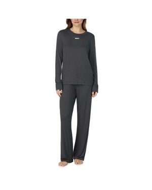 DKNY Next Gen Classics Pull Over Pant Set - Black